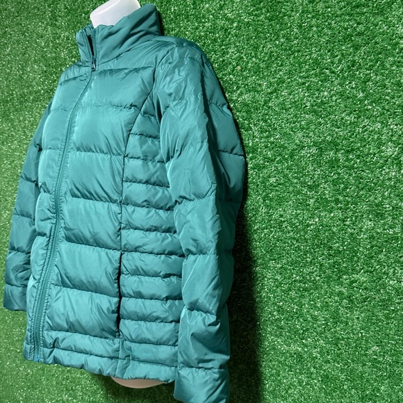 Lands' End Teal Down Lightweight Puffer Zip Up Coat Small Outerwear Insulated - Picture 5 of 12
